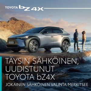 Täysin sähköinen, uudistunut Toyota bZ4X tarjoaa entistä huokeampia hintoja sekä aiempaa paremmat